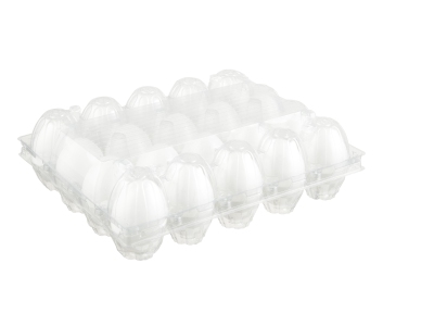 Durable, recyclable transparent box of 20 pieces